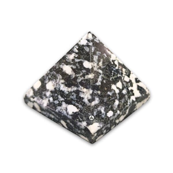 Black and White Zebra Jasper Pyramid