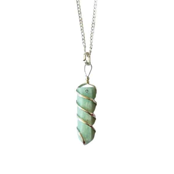 Amazonite Pencil Wire Pendant
