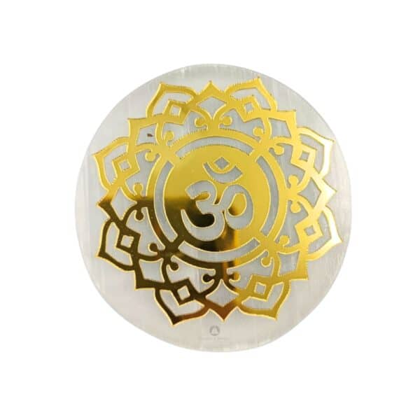 Selenite Om Charging Plate
