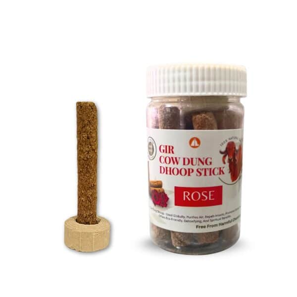 Gir Cow Dung Dhoop Stick-Rose Scent
